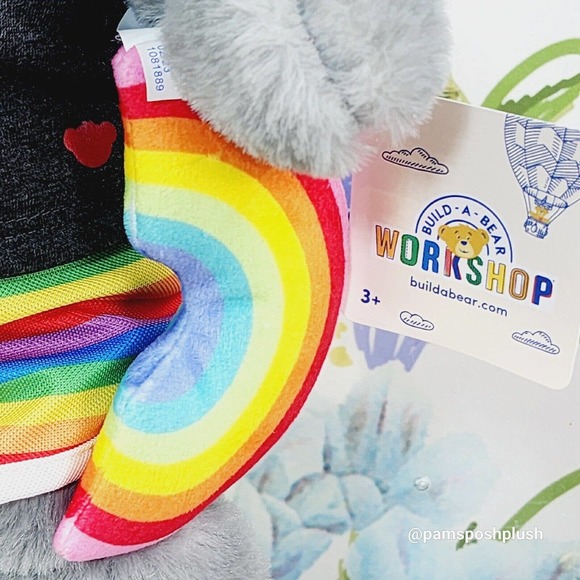 NWT Build A Bear Pride HIPPO & Rainbow Shirt Shorts, Wristie LGBTQ Clothes Heart - Picture 10 of 16